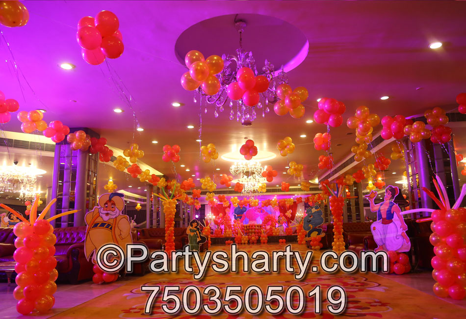 Aladdin Birthday Party | Fun365 | Candle wedding centerpieces, Simple  wedding centerpieces, Aladdin birthday party