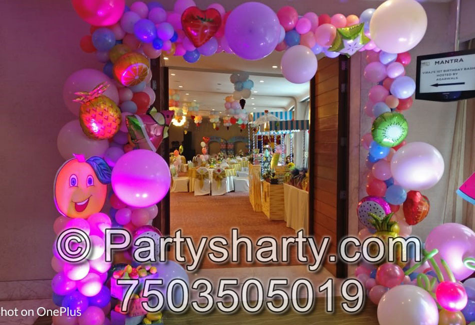 Fruit Theme Birthday Party, Birthday themes for Boys, Birthday themes for girls, Birthday party Ideas, birthday party organisers in Delhi, Gurgaon, Noida, Best Birthday Party Themes for Kids and Adults, theme-based birthday party