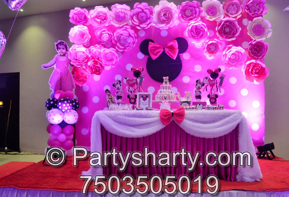 Minnie Theme Birthday Party, Birthday themes for Boys, Birthday themes for girls, Birthday party Ideas, birthday party organisers in Delhi, Gurgaon, Noida, Best Birthday Party Themes for Kids and Adults, theme-based birthday party