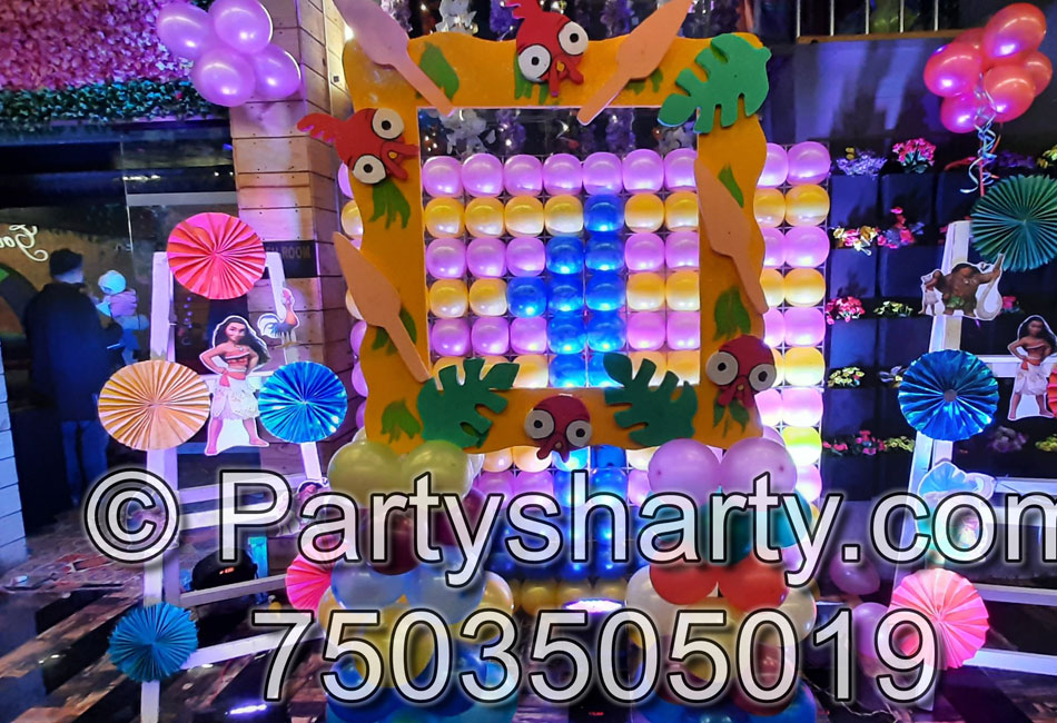 Moana Theme Birthday Party, Birthday themes for Boys, Birthday themes for girls, Birthday party Ideas, birthday party organisers in Delhi, Gurgaon, Noida, Best Birthday Party Themes for Kids and Adults, theme-based birthday party